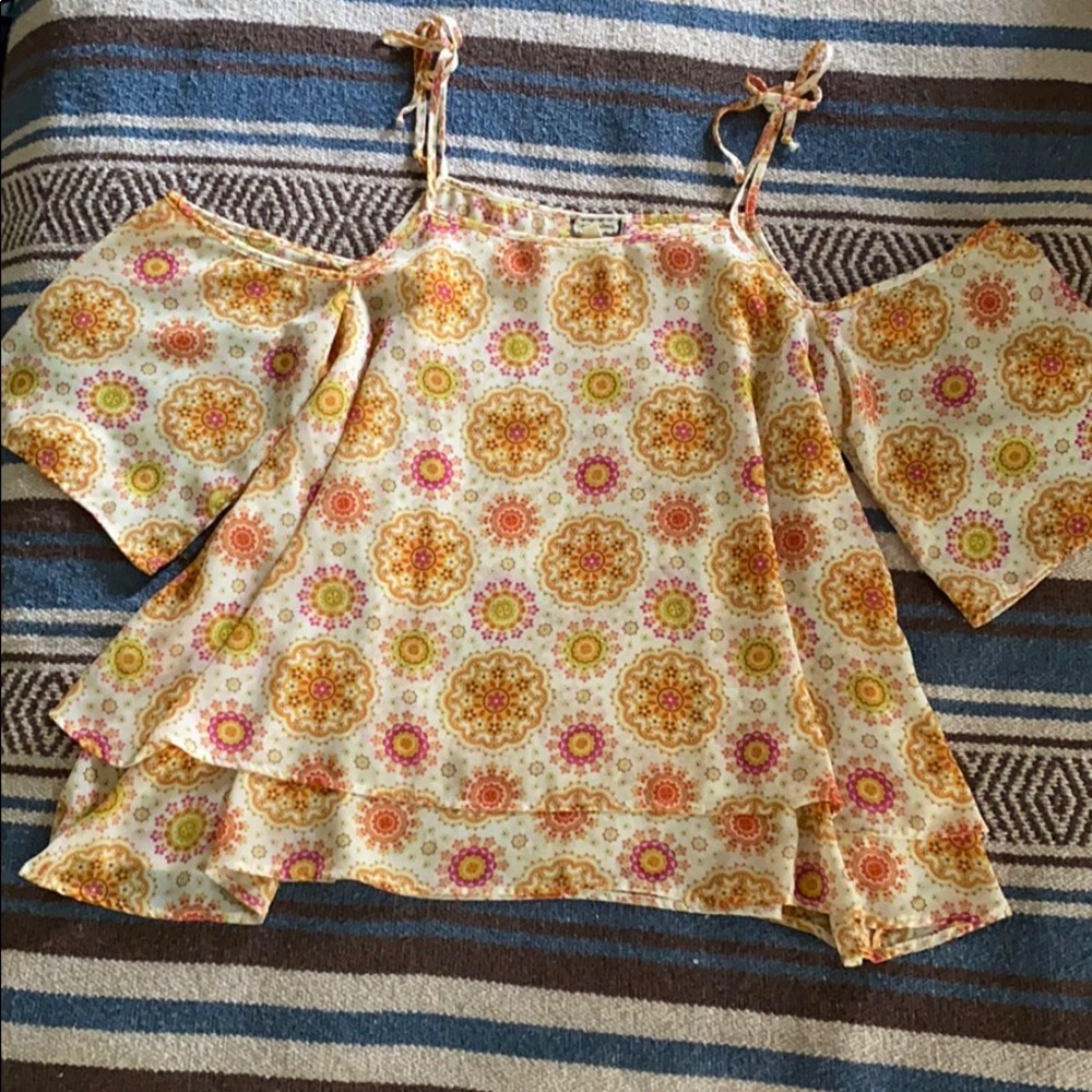 Off the shoulder flower top
